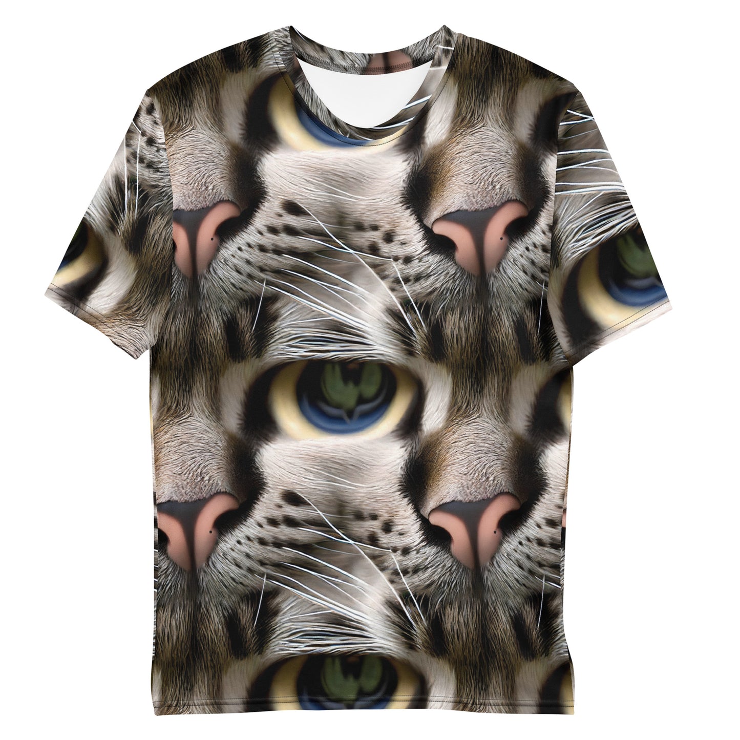 Men's Crew Neck T-Shirt - Feline Mirage