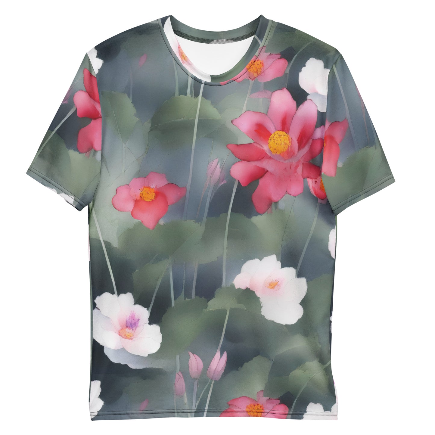 Men's Crew Neck T-Shirt - Petal Reverie