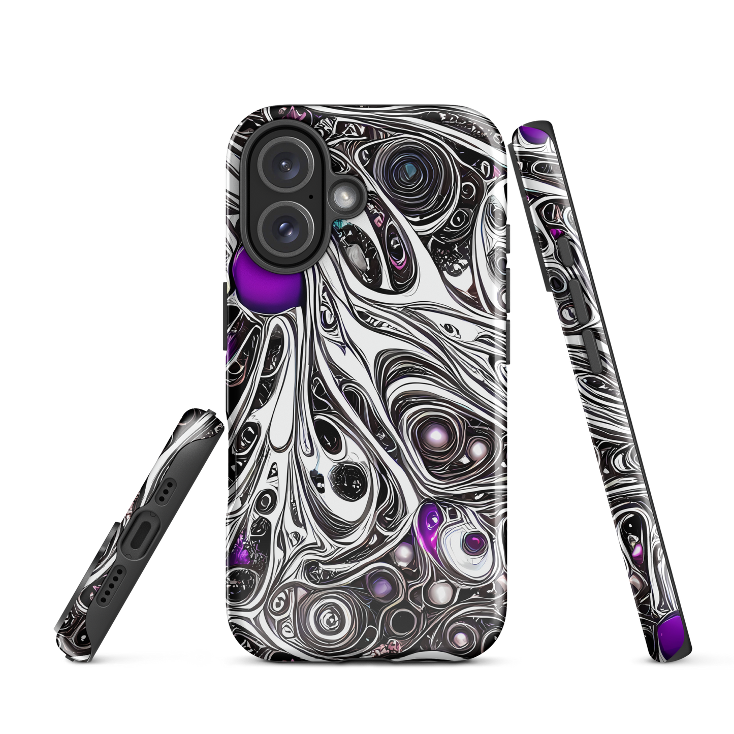 Tough Case for iPhone® - Neo-Noir Waves