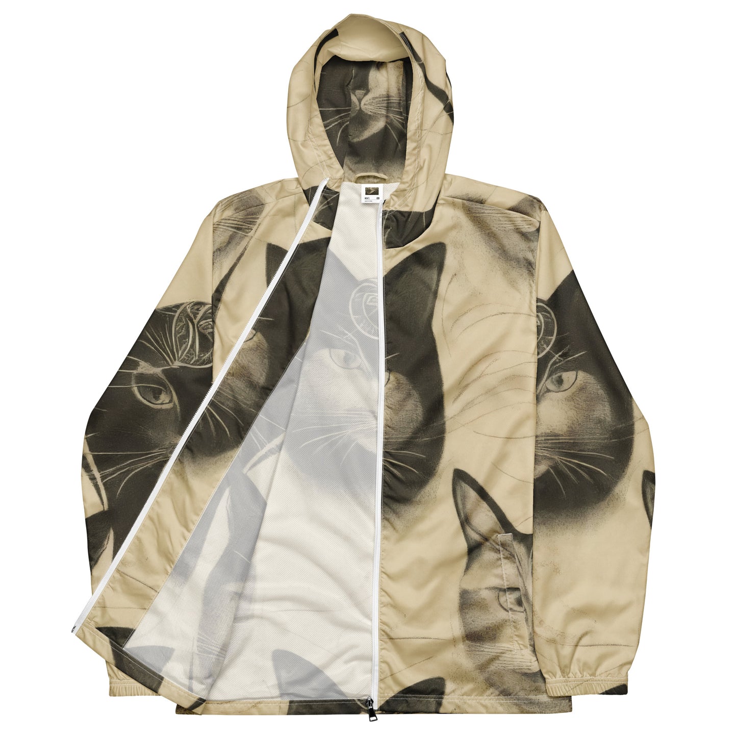 Men's Windbreaker - Feline Symphony