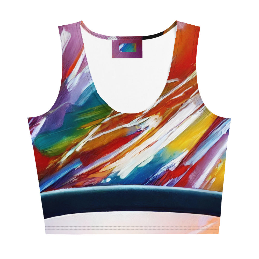 Crop Top - Brushstroke Symphony