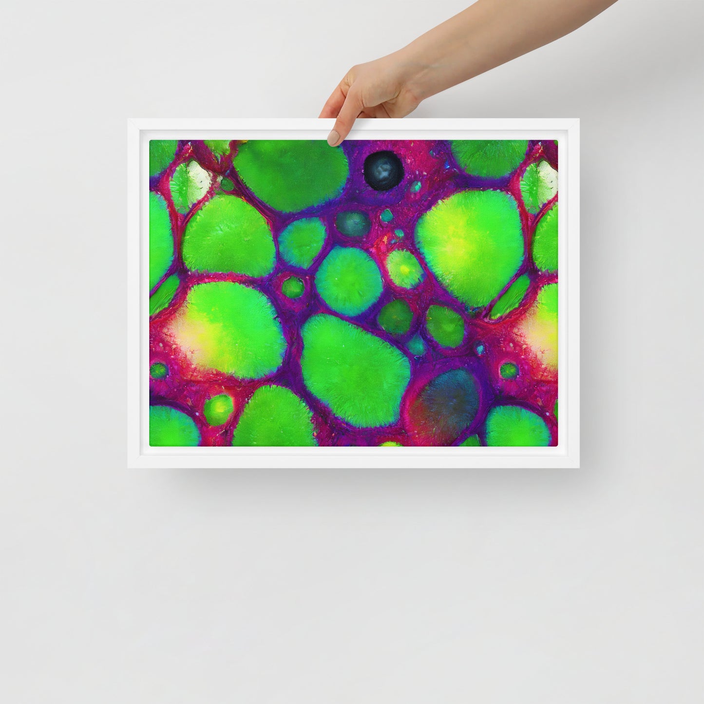 Framed Canvas - Acid Raindrops