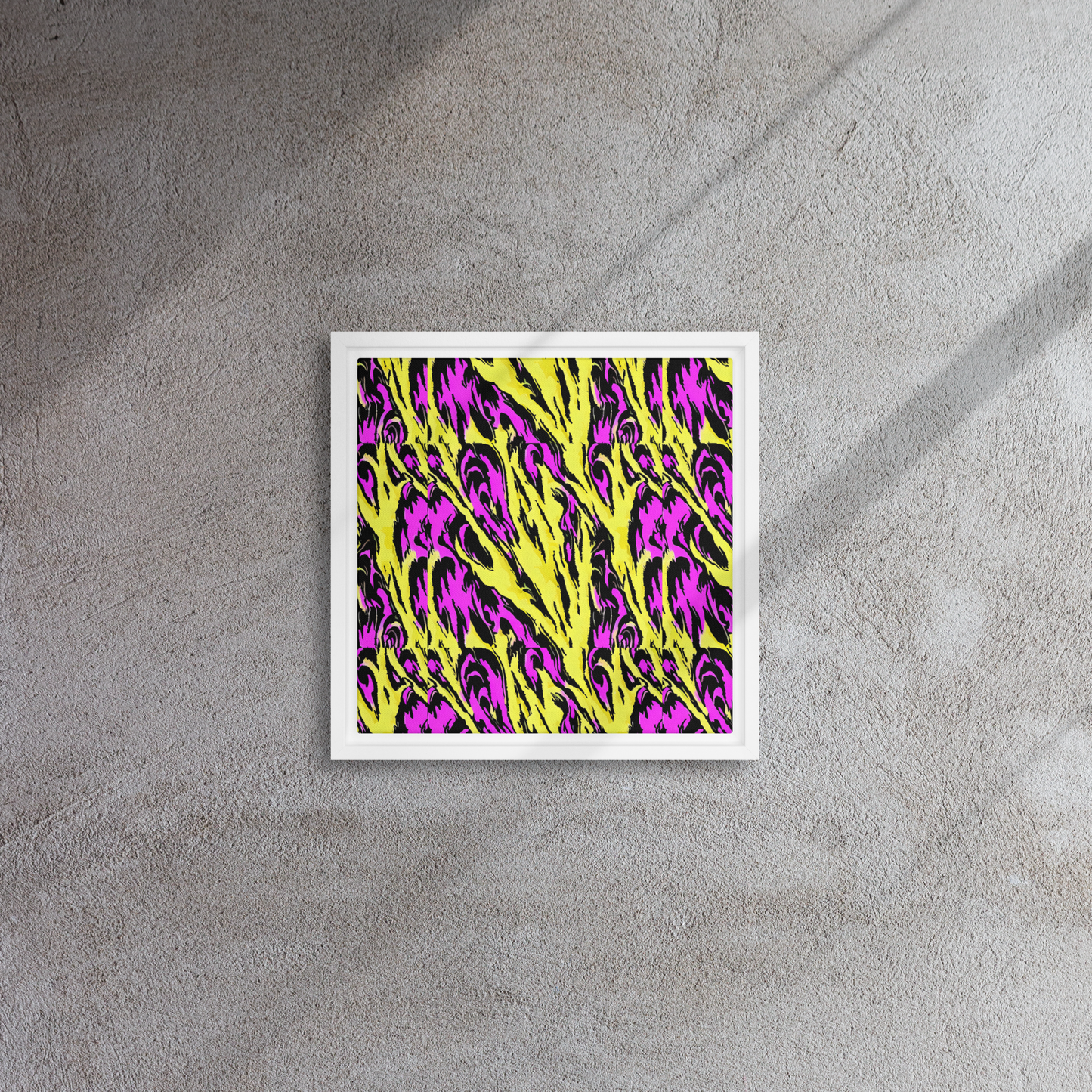 Framed Canvas - Neon Savanna