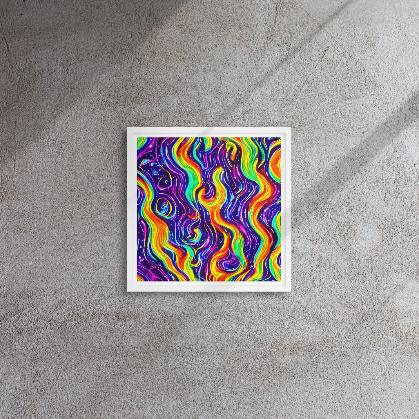 Framed Canvas - Galactic Flames