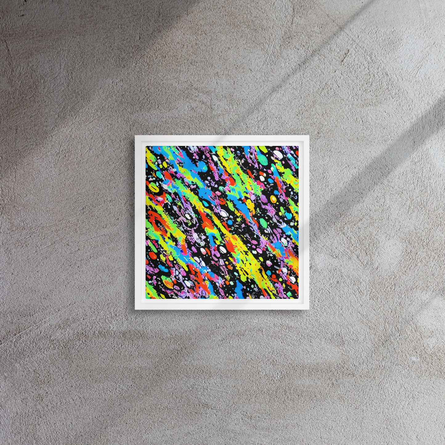 Framed Canvas - Pollock Pulse