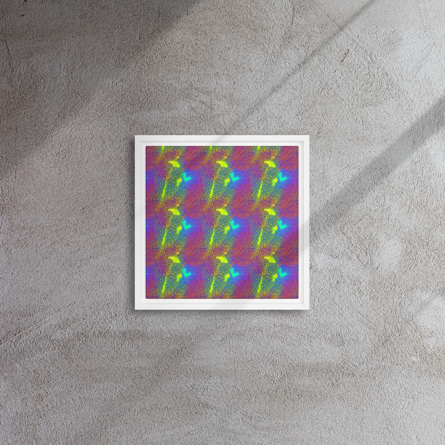 Framed Canvas - Prismatic Web