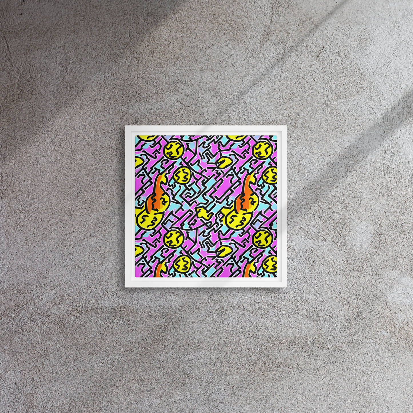 Framed Canvas - Punk Doodles