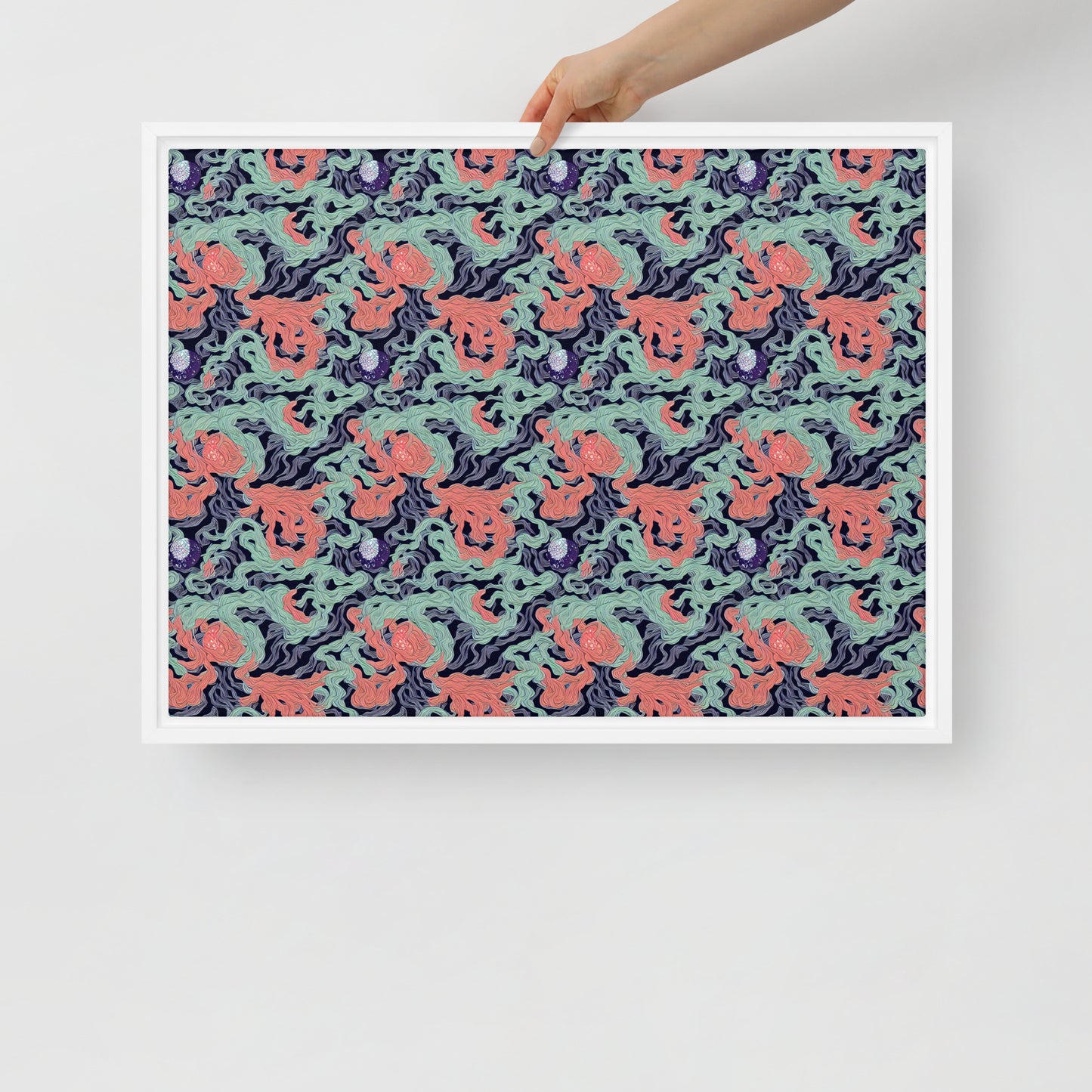 Framed Canvas (in) - Cosmic Coral