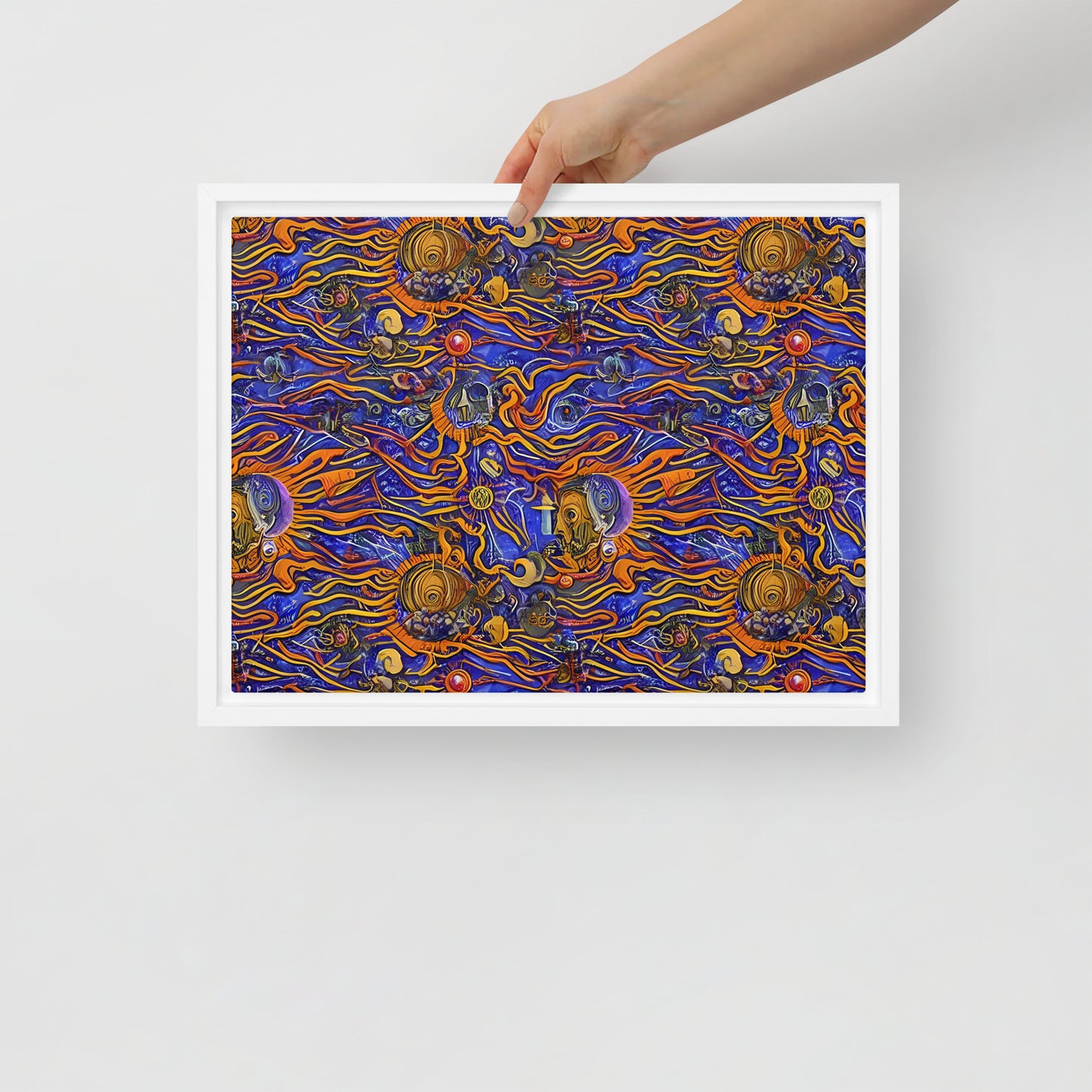 Framed Canvas - Mantegna Swirl