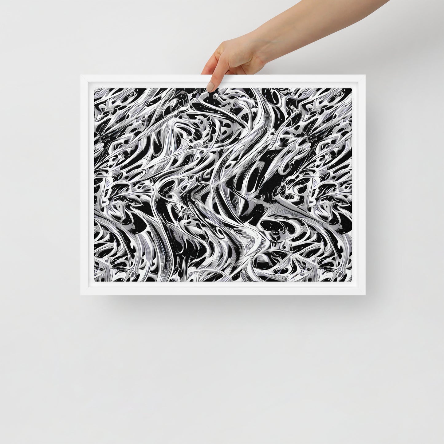 Framed Canvas - Silver Shadows