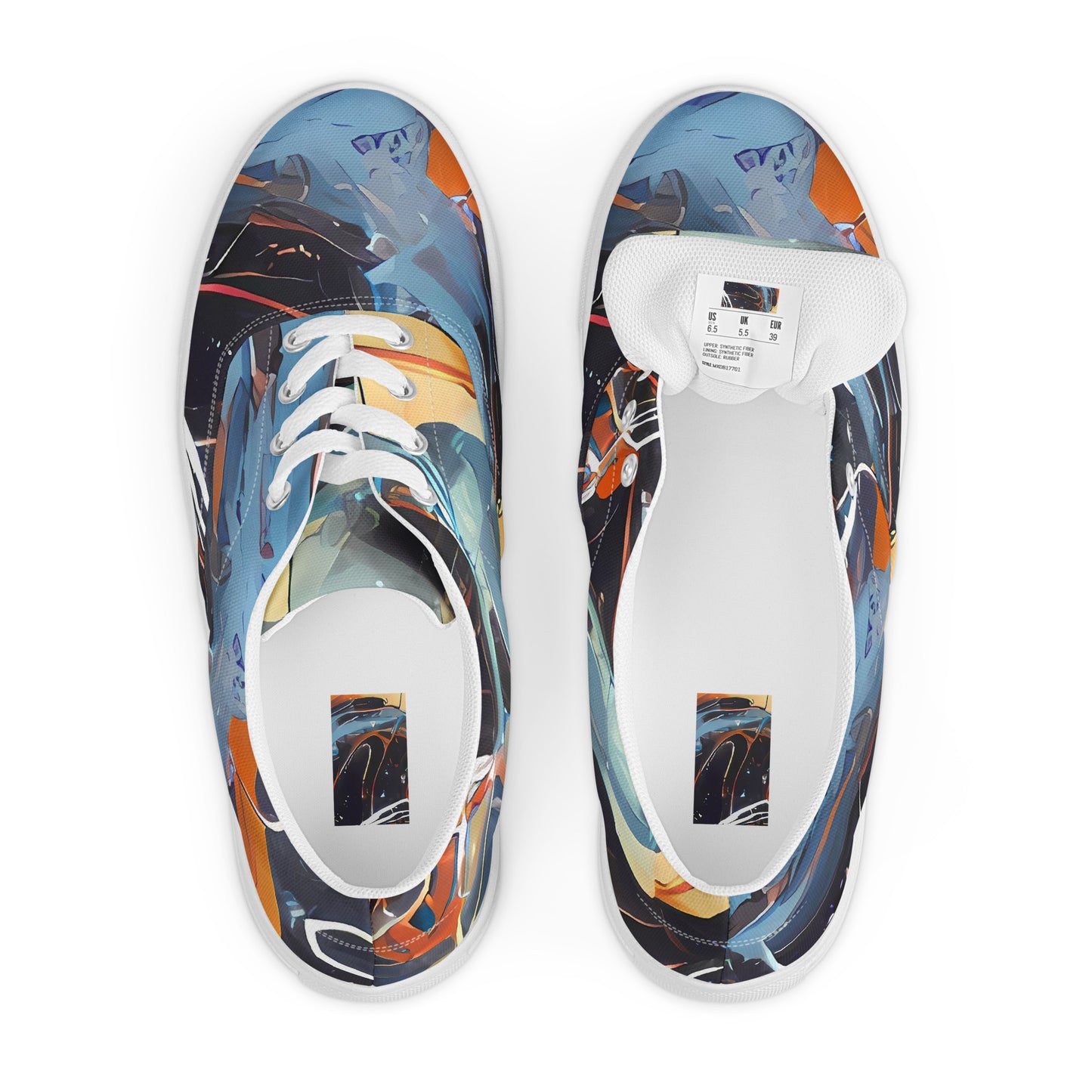 Men's Lace-Up Canvas Shoes - Neo-Splash Labyrinth