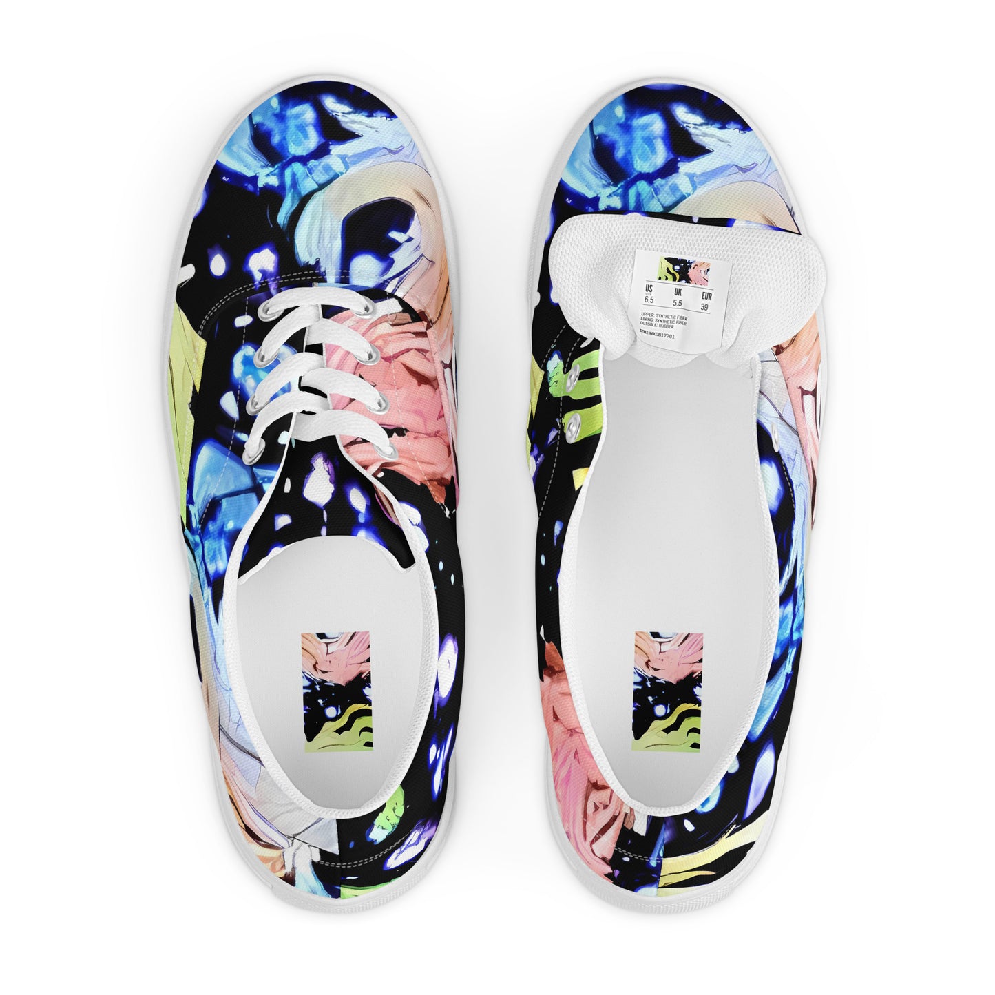 Men's Lace-Up Canvas Shoes - Celestial Serenade