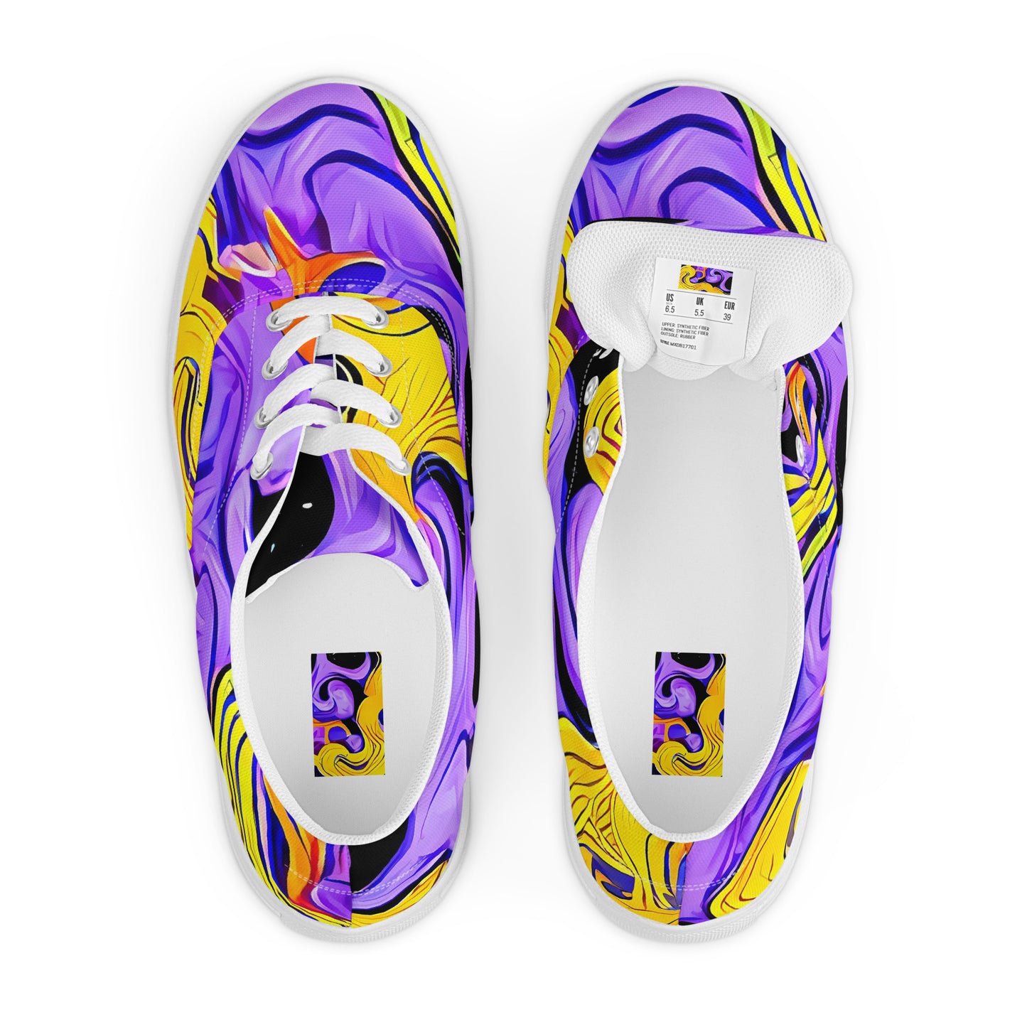 Women's Lace-Up Canvas Shoes - Bosschaert Swirl