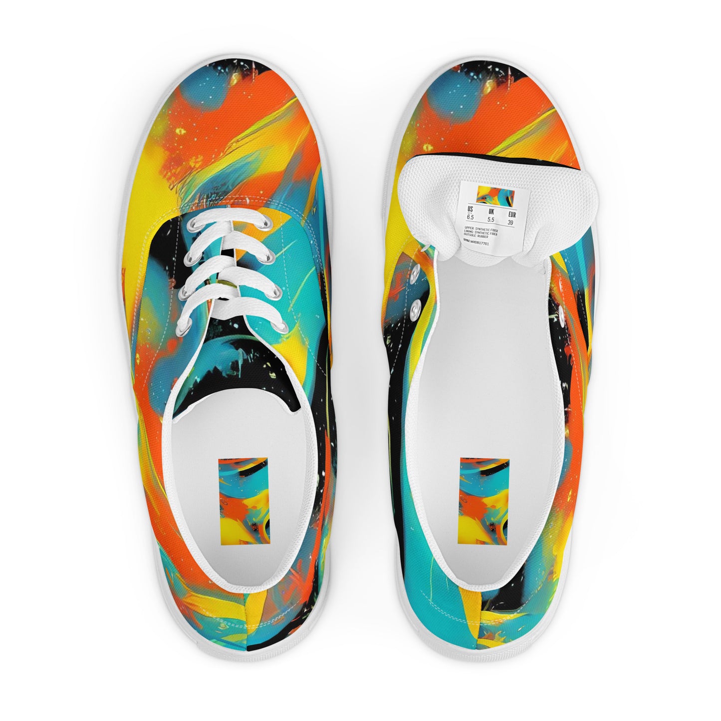 Men's Lace-Up Canvas Shoes - Solar Swoosh