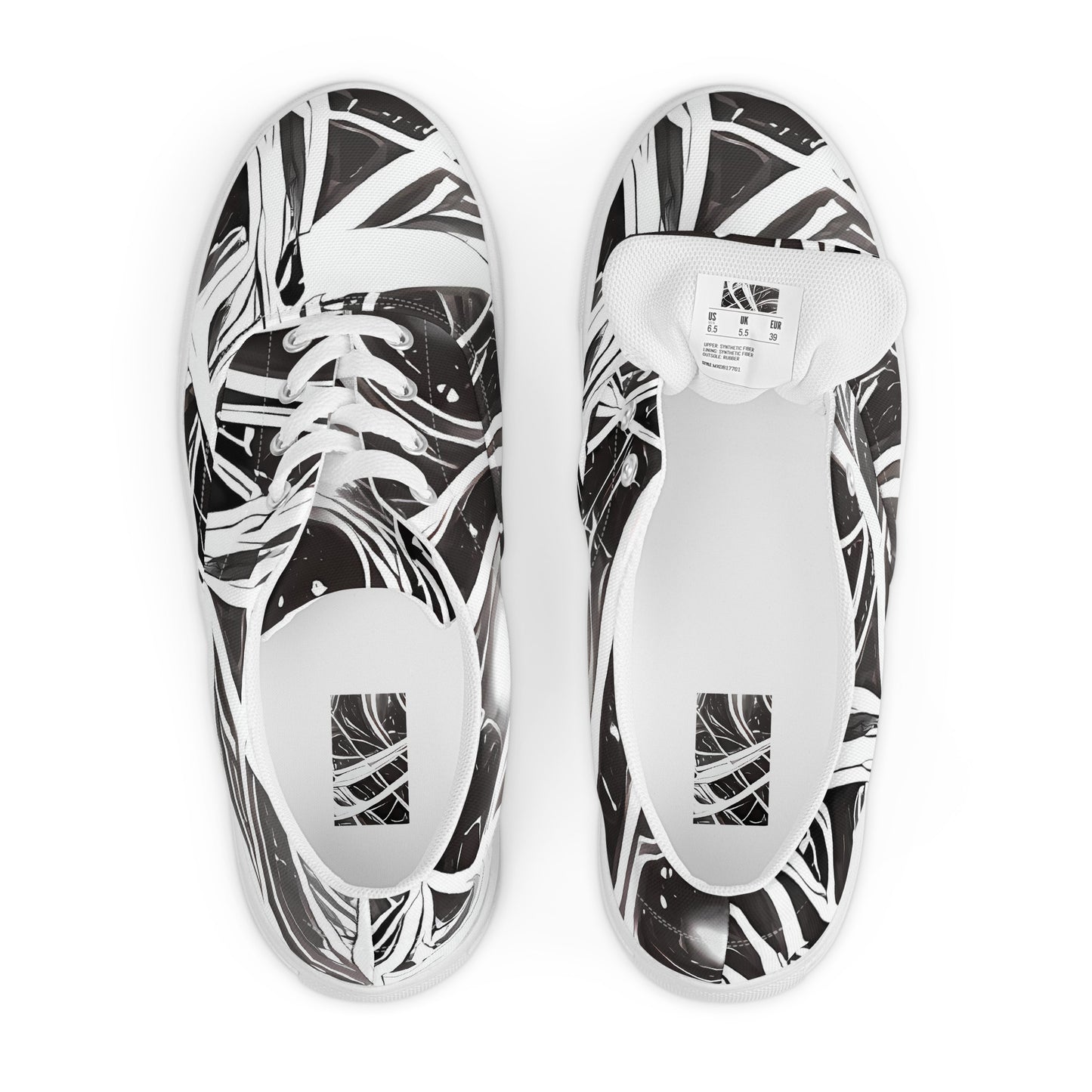 Women's Lace-Up Canvas Shoes - Twilight Vortex