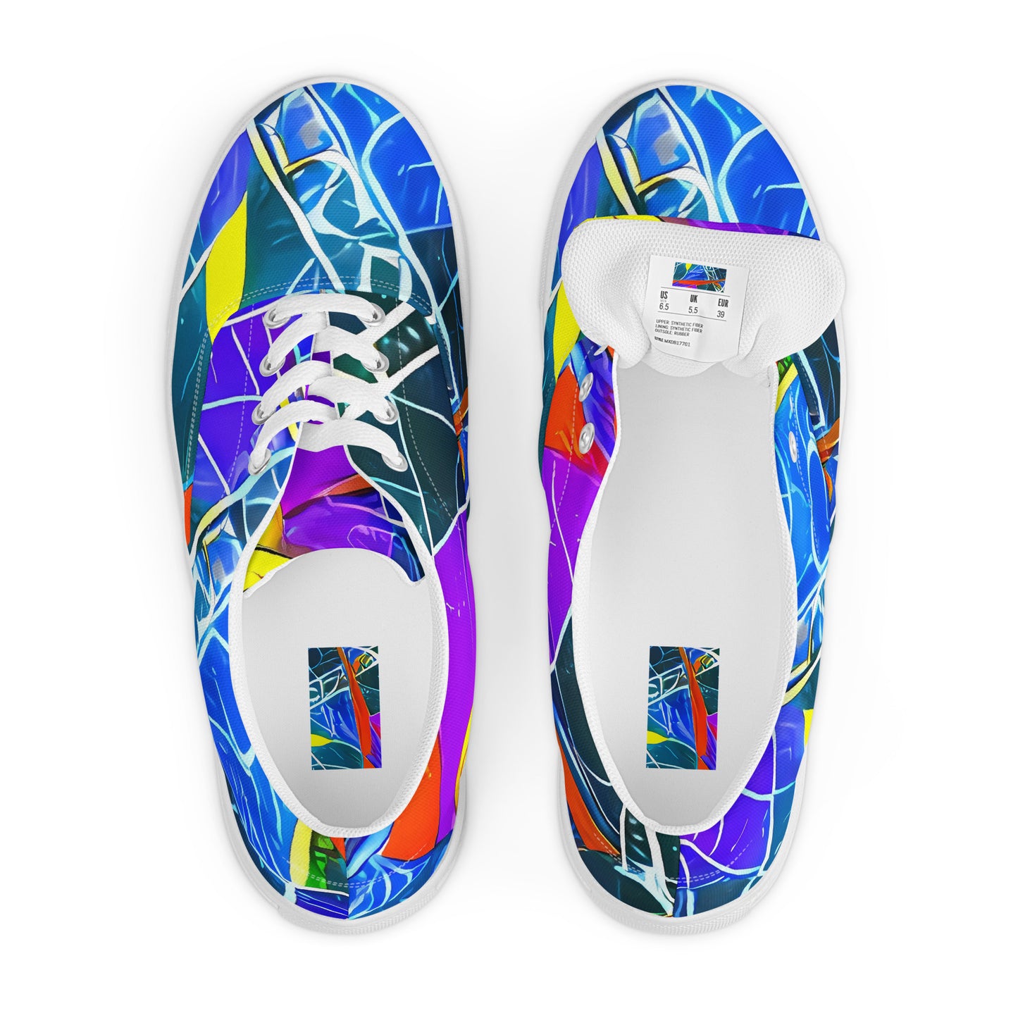 Women's Lace-Up Canvas Shoes - Arkhipov Waves