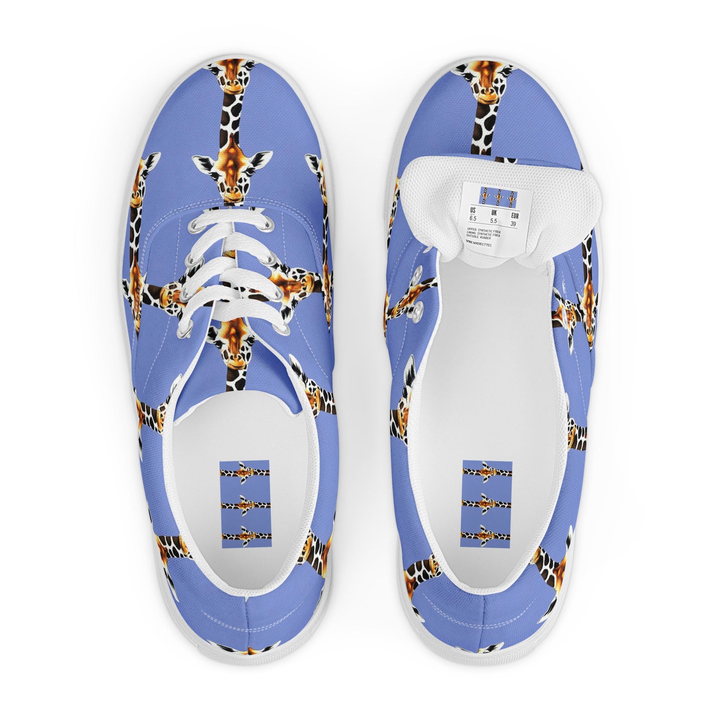 Men's Lace-Up Canvas Shoes - Giraffe Glow