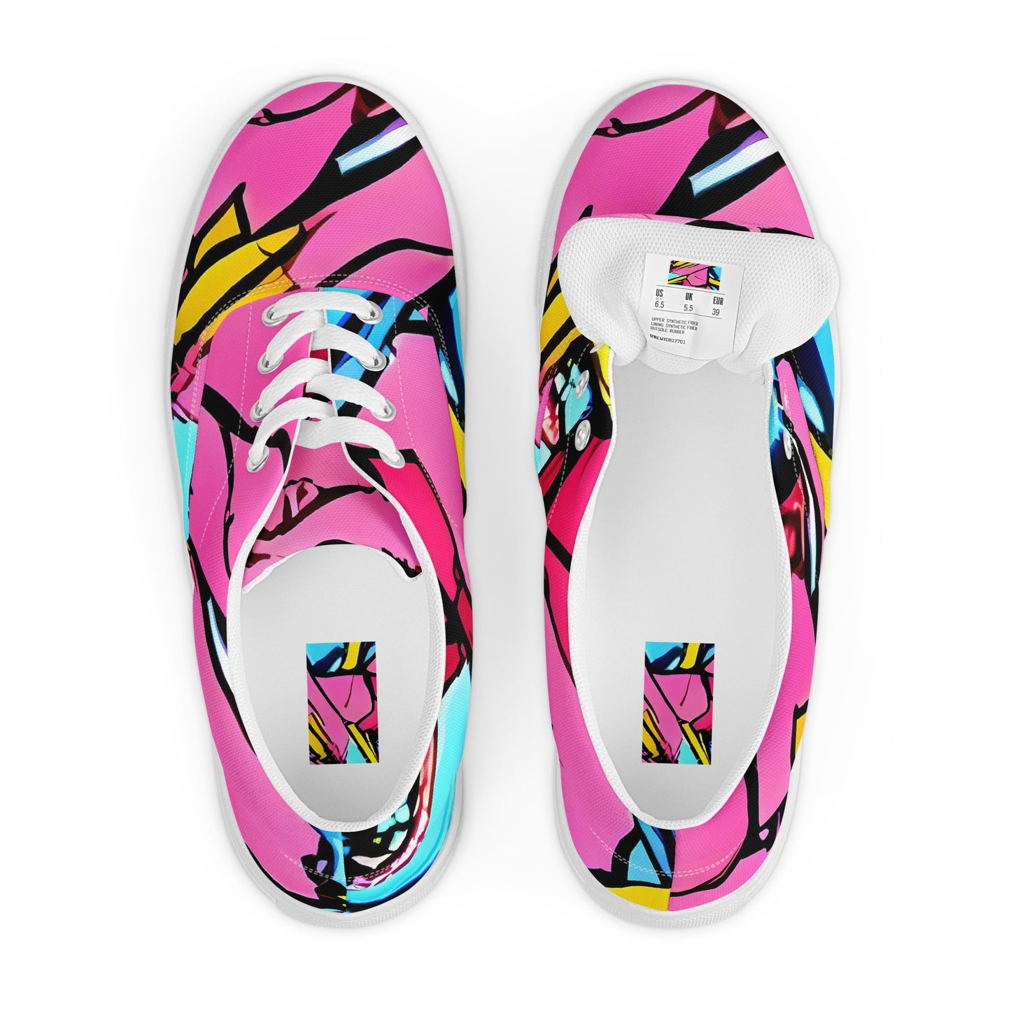 Women's Lace-Up Canvas Shoes - Barbier Bloom