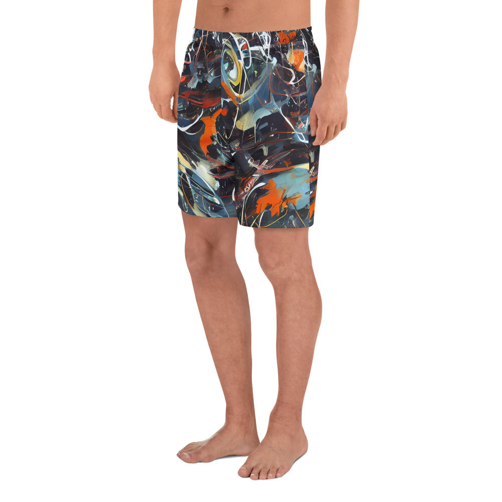 Athletic Long Shorts - Neo-Splash Labyrinth