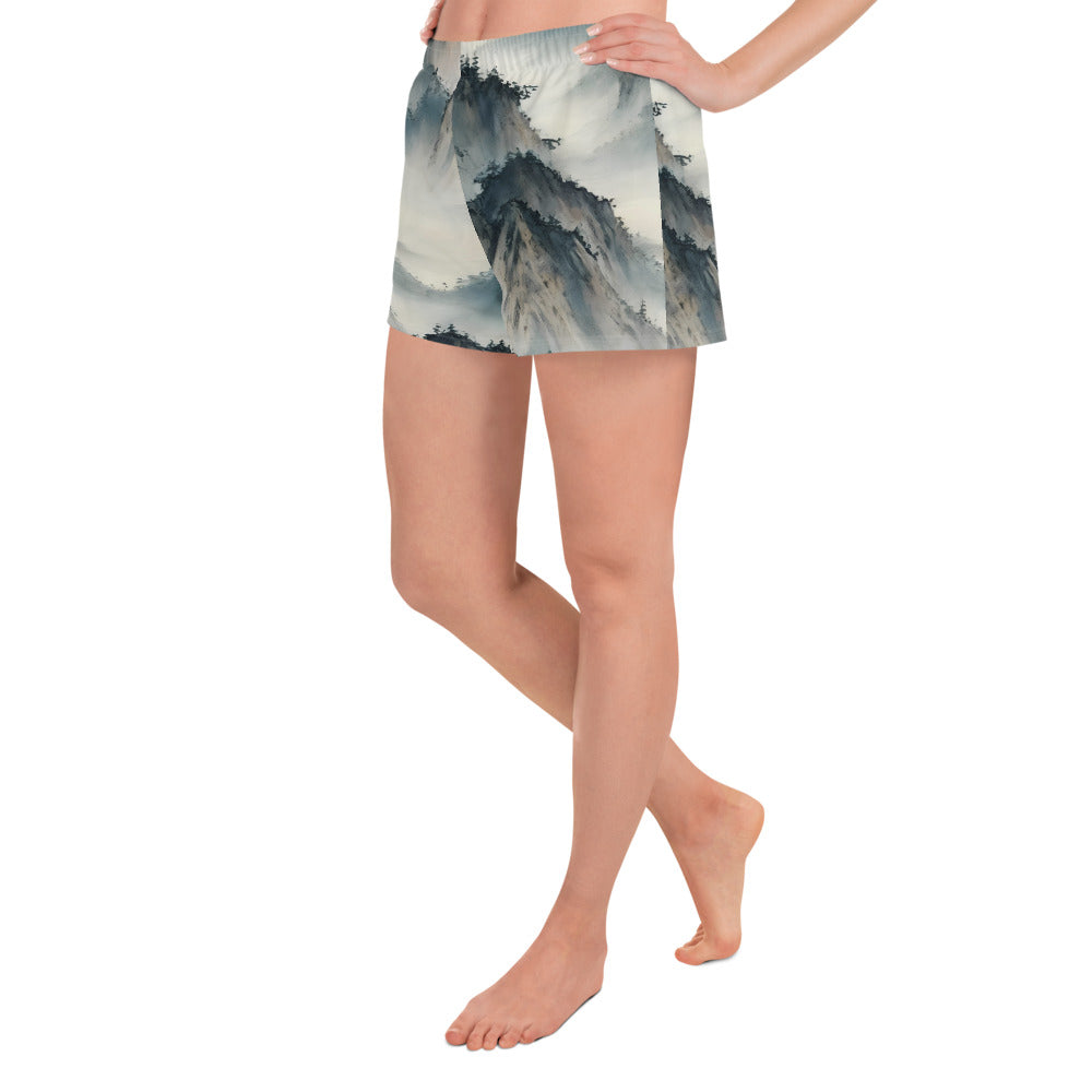 Women’s Athletic Shorts - Misty Peaks