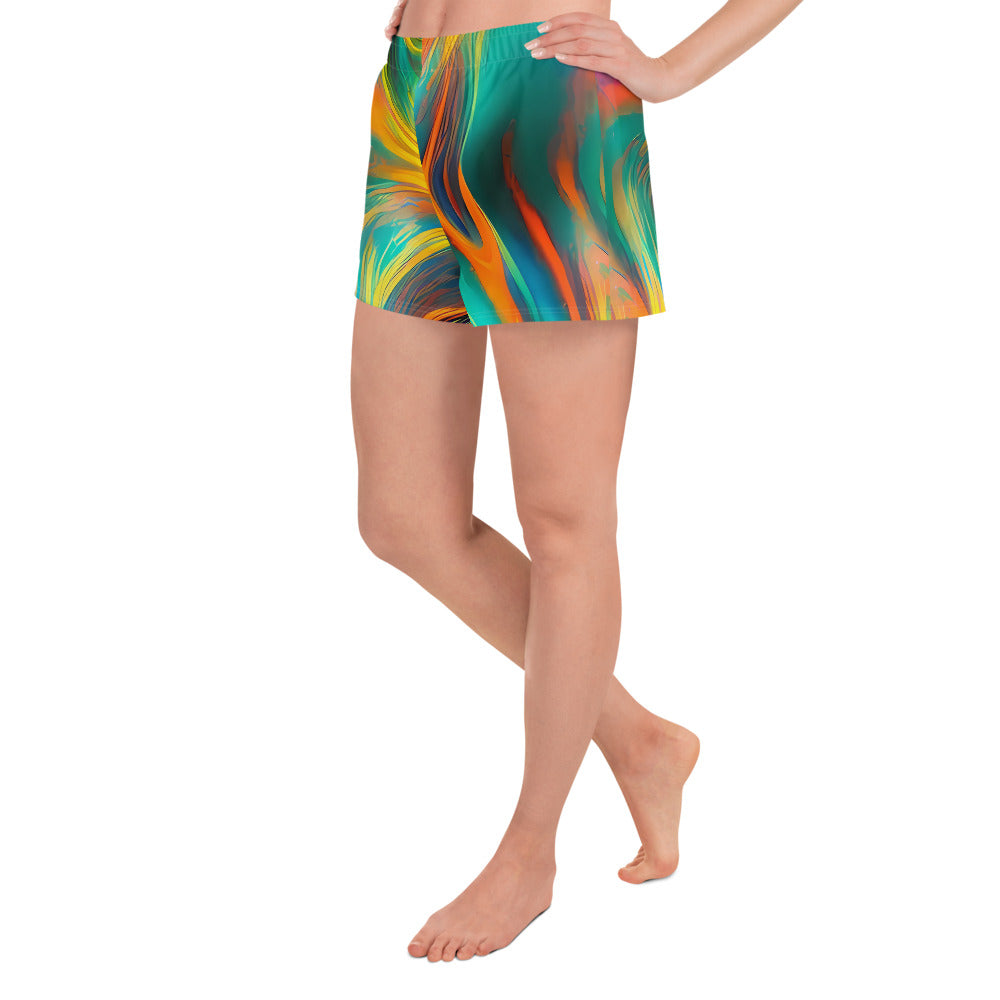 Women’s Athletic Shorts - Flameflow Artistry
