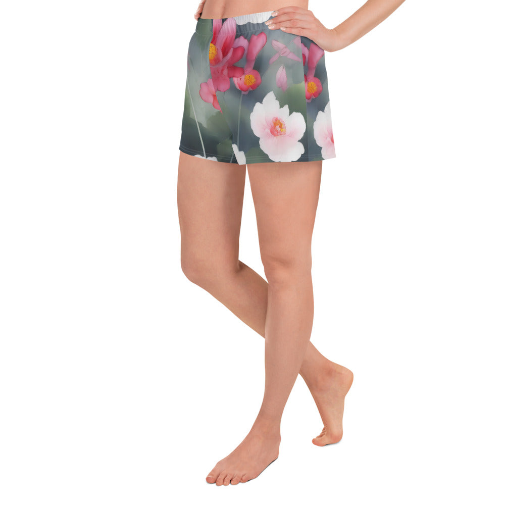 Women’s Athletic Shorts - Petal Reverie