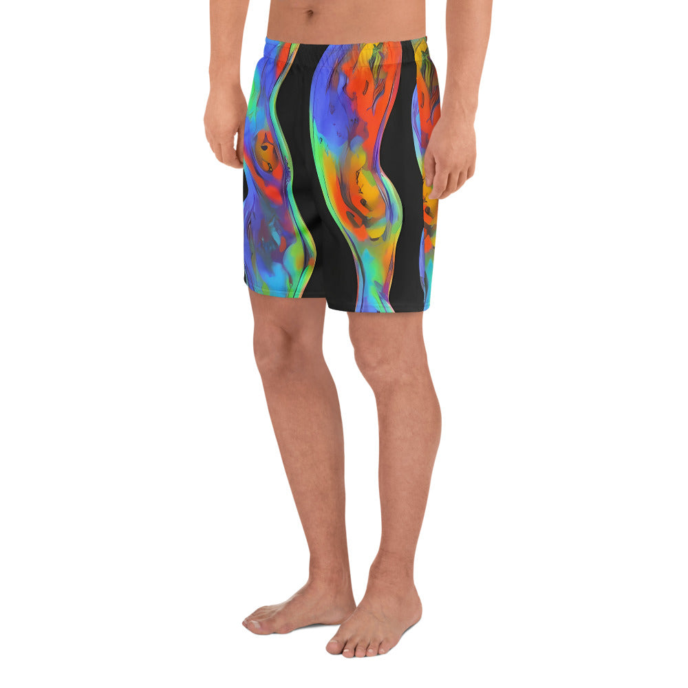 Men's Athletic Shorts - Vibrant Vortices