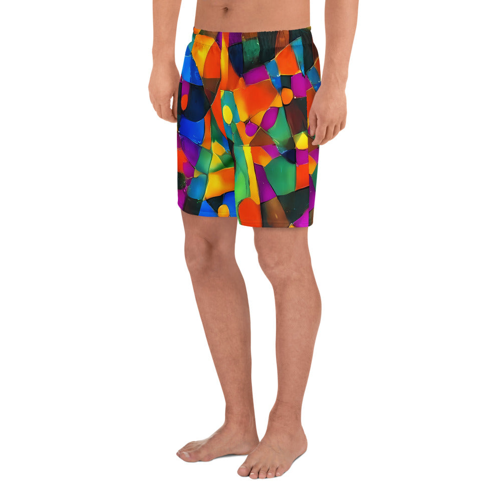Men's Athletic Shorts - Galactic Jigsaw