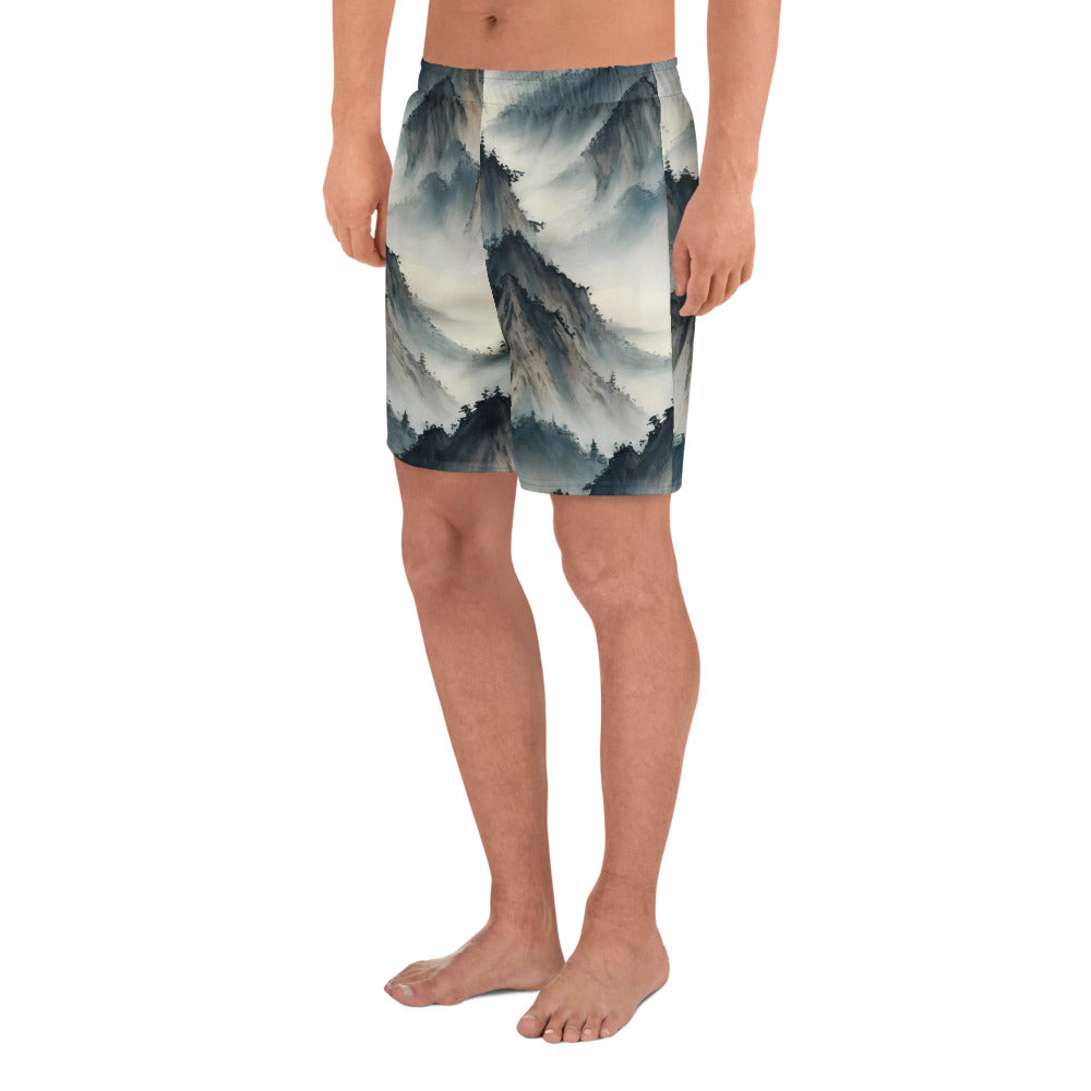 Men's Athletic Shorts - Misty Peaks