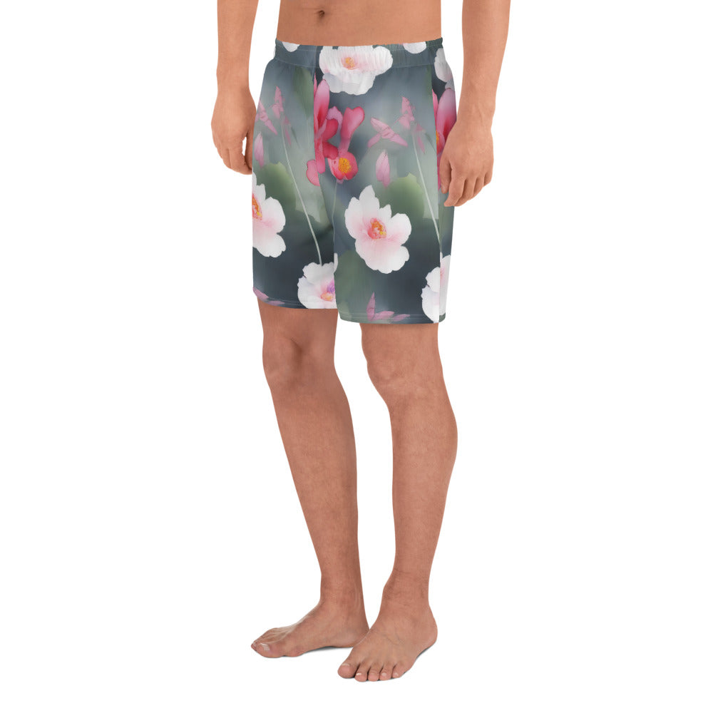 Men's Athletic Shorts - Petal Reverie