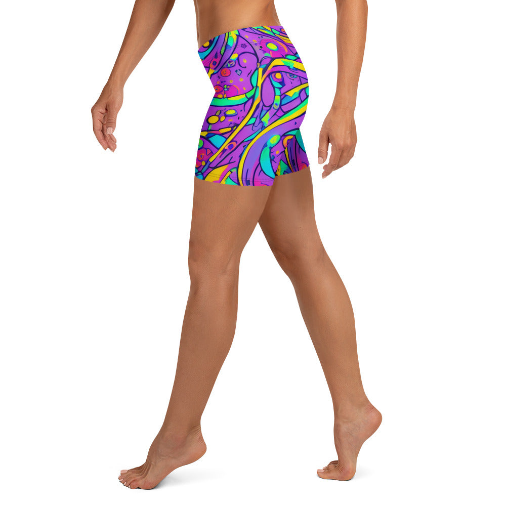 Shorts - Neon Galaxy Whirl
