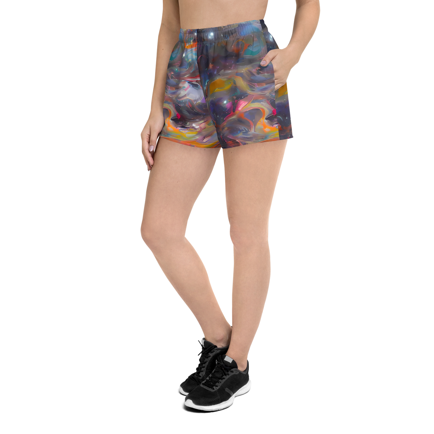 Women’s Athletic Shorts - Chromatic Flux