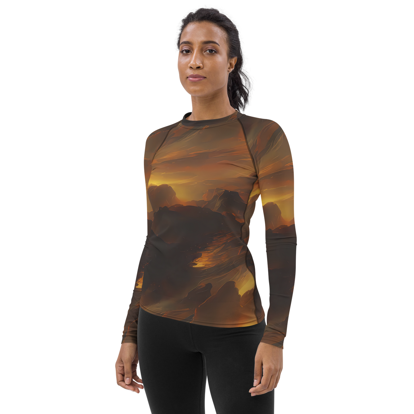 Women's Rash Guard - Sunset Shores