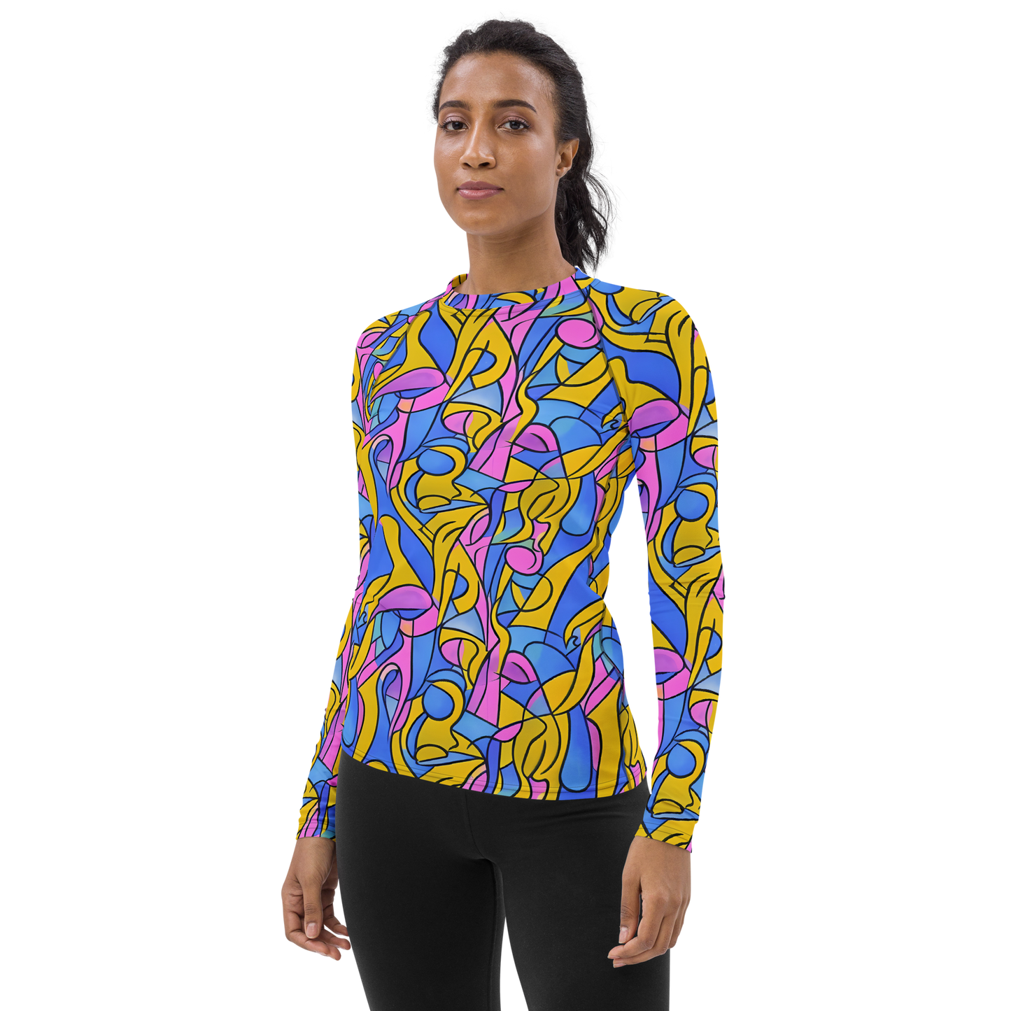 Women's Rash Guard - Cosmic Curves