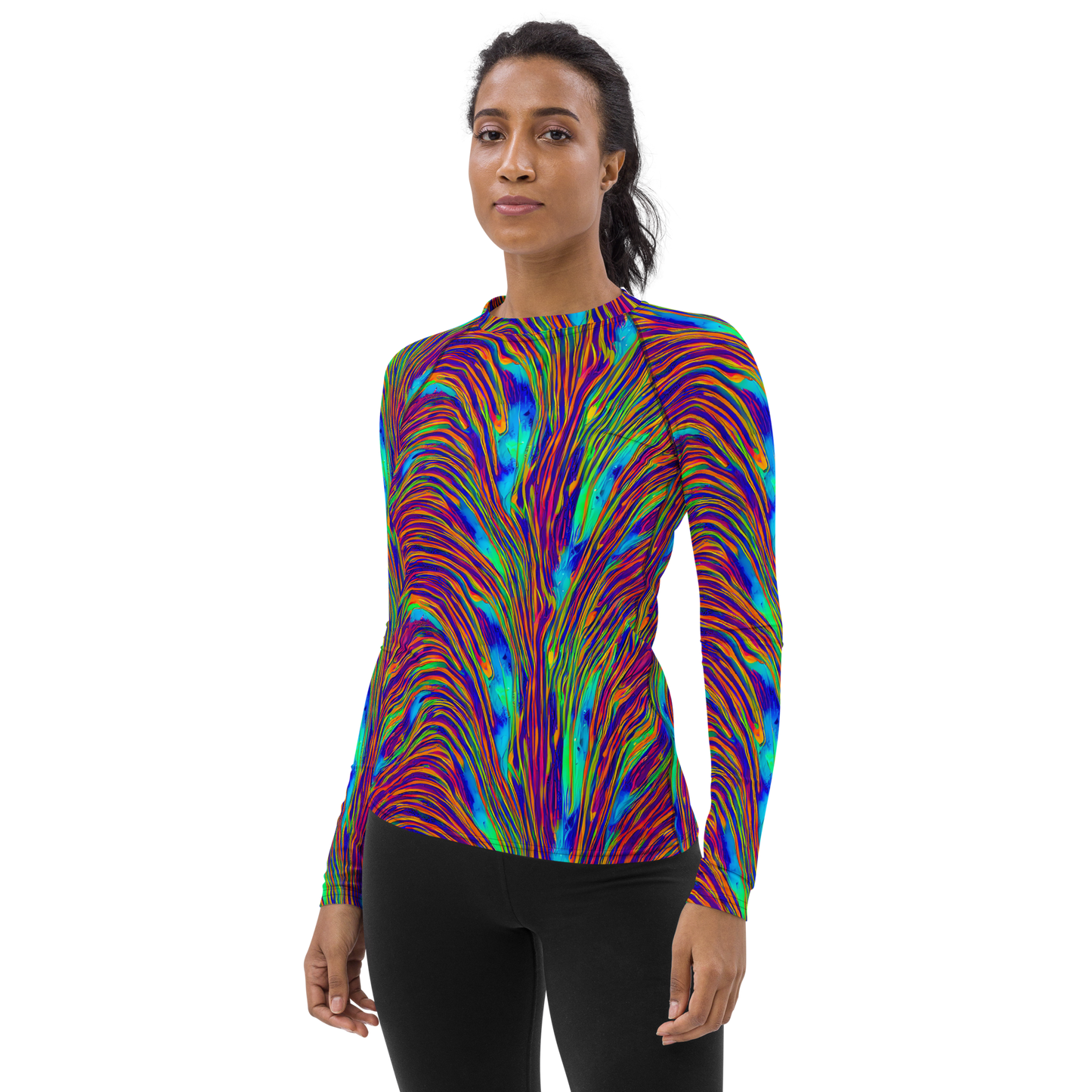 Women's Rash Guard - Lux Waves