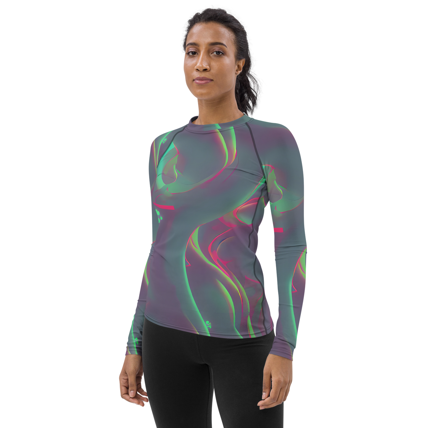 Women's Rash Guard - Neon Whisper