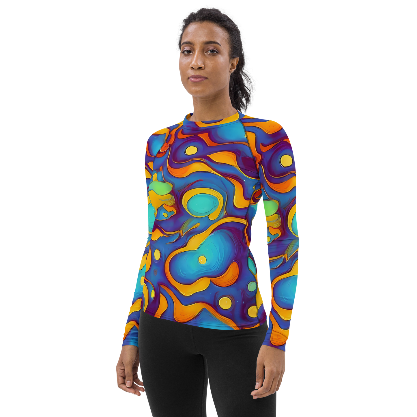 Women's Rash Guard - Pelton Swirl