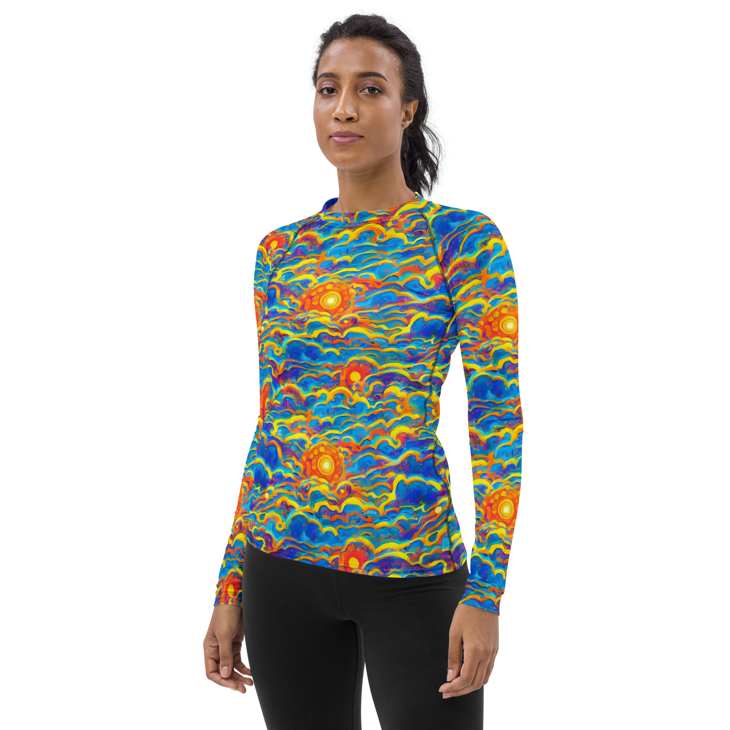 Women's Rash Guard - Chroma Ripple