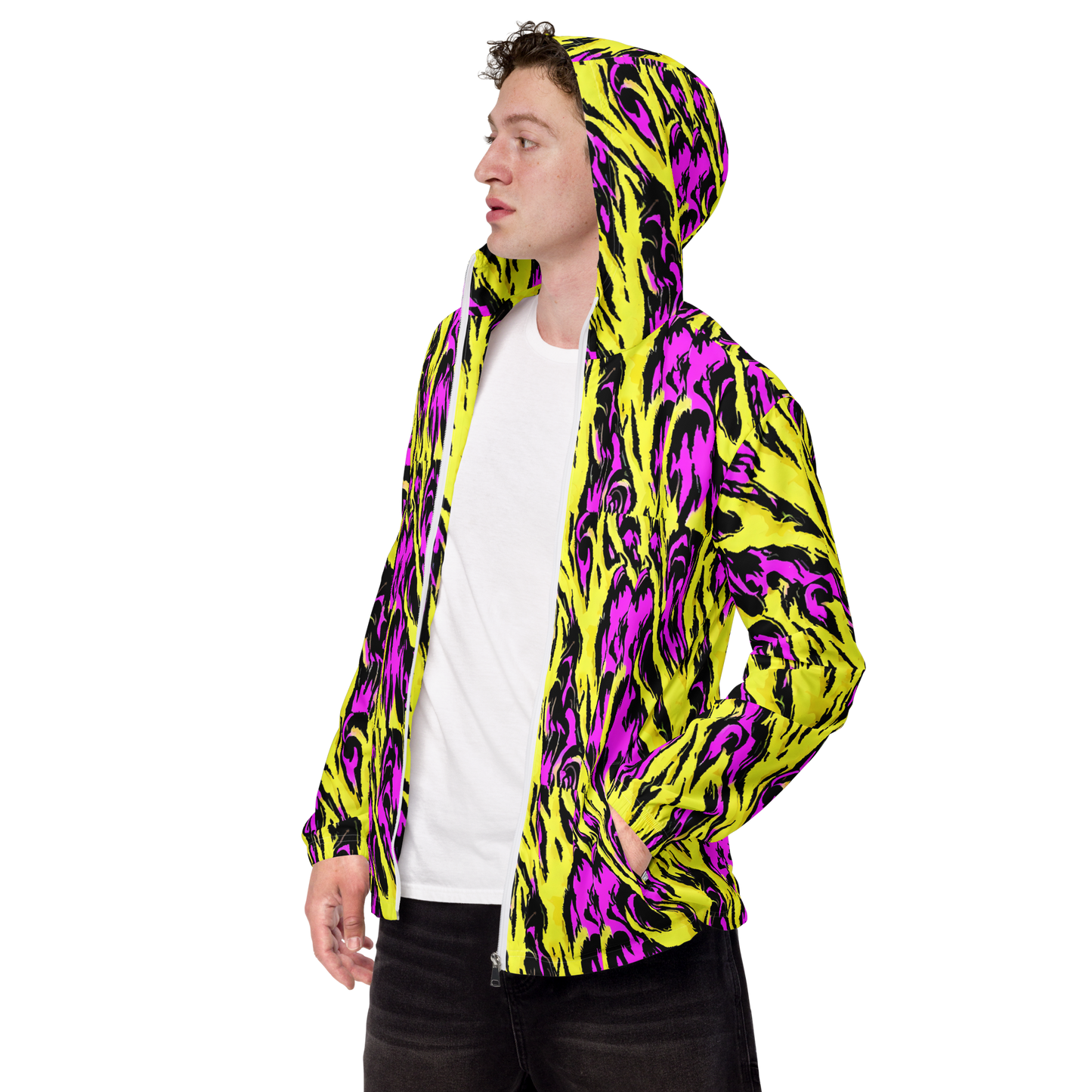 Men's Windbreaker - Neon Savanna