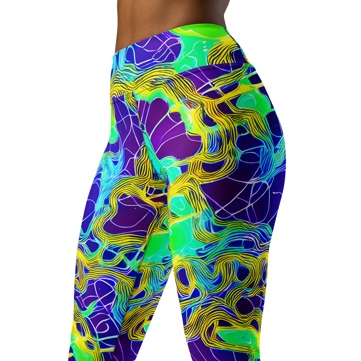 Yoga Leggings - Neon Jungle Rhapsody