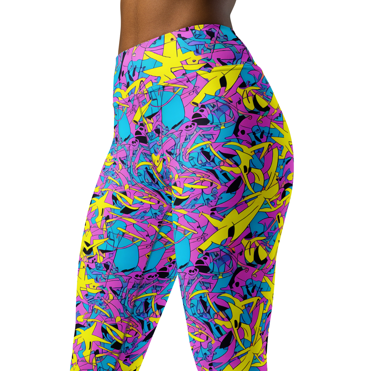 Yoga Leggings - Neon Jive