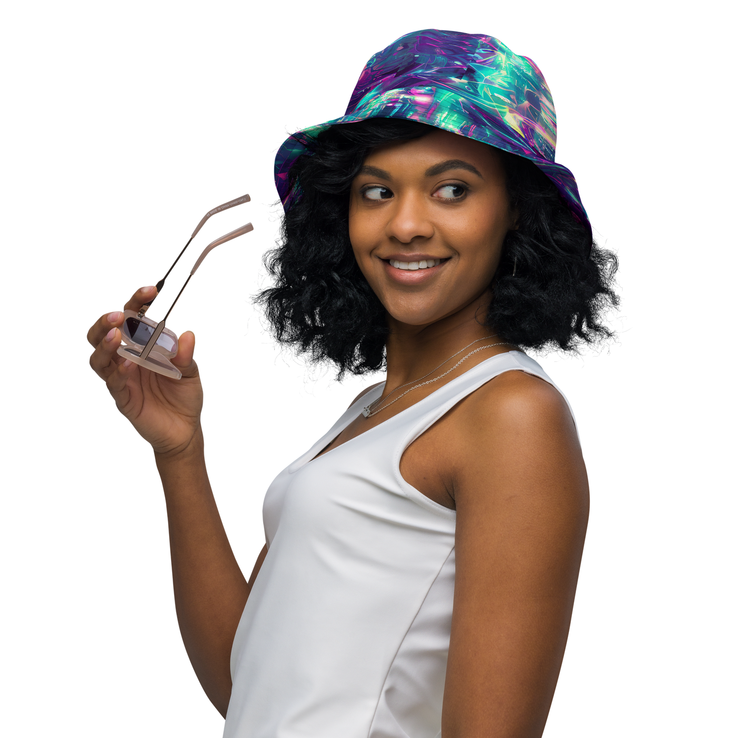 Reversible Bucket Hat - Synthwave Surge