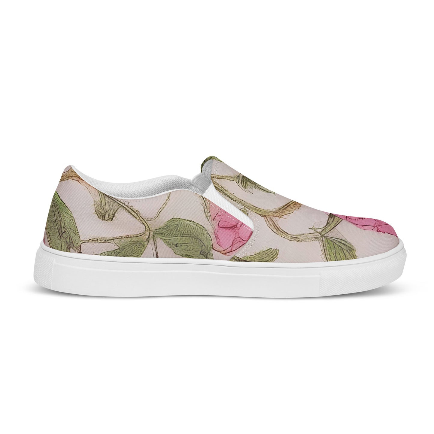 Women's Slip-On Canvas Shoes - Blossom Symphony