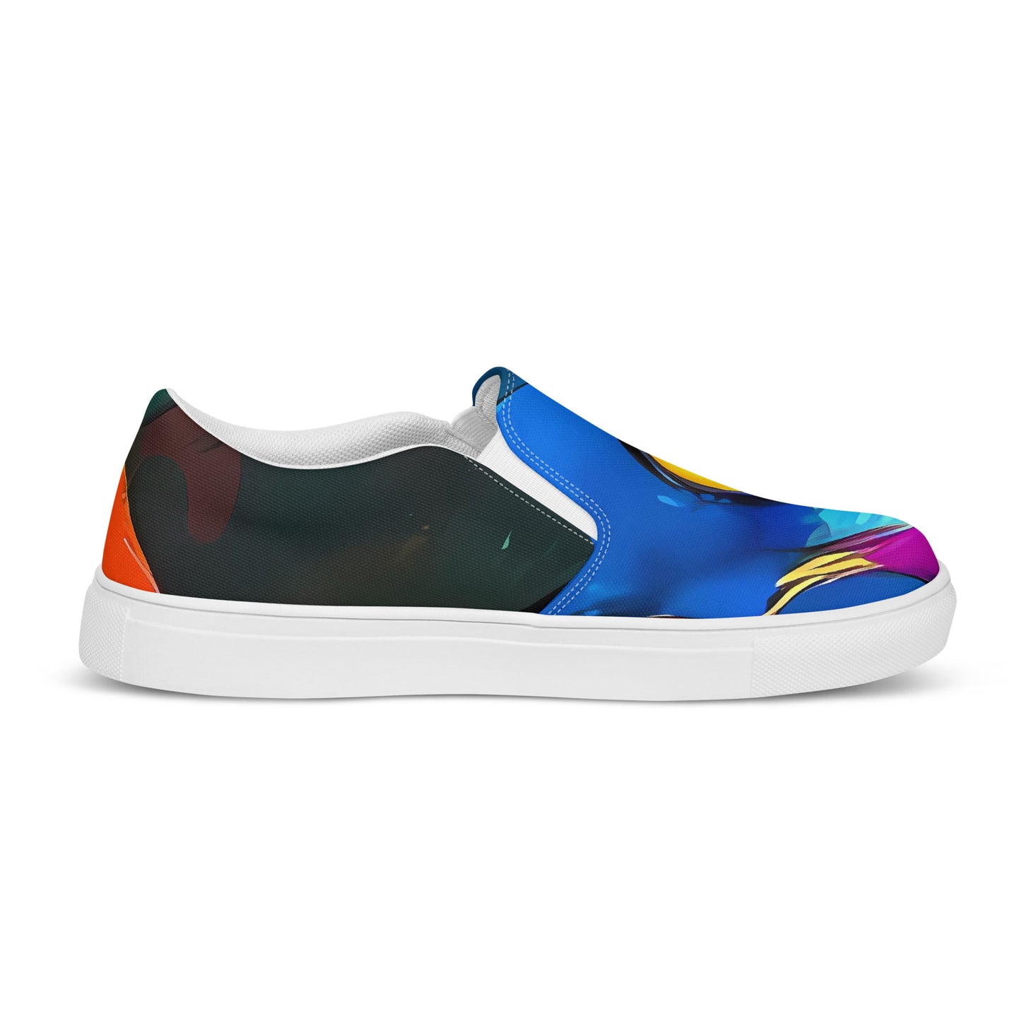 Women's Slip-On Canvas Shoes - Galactic Jigsaw