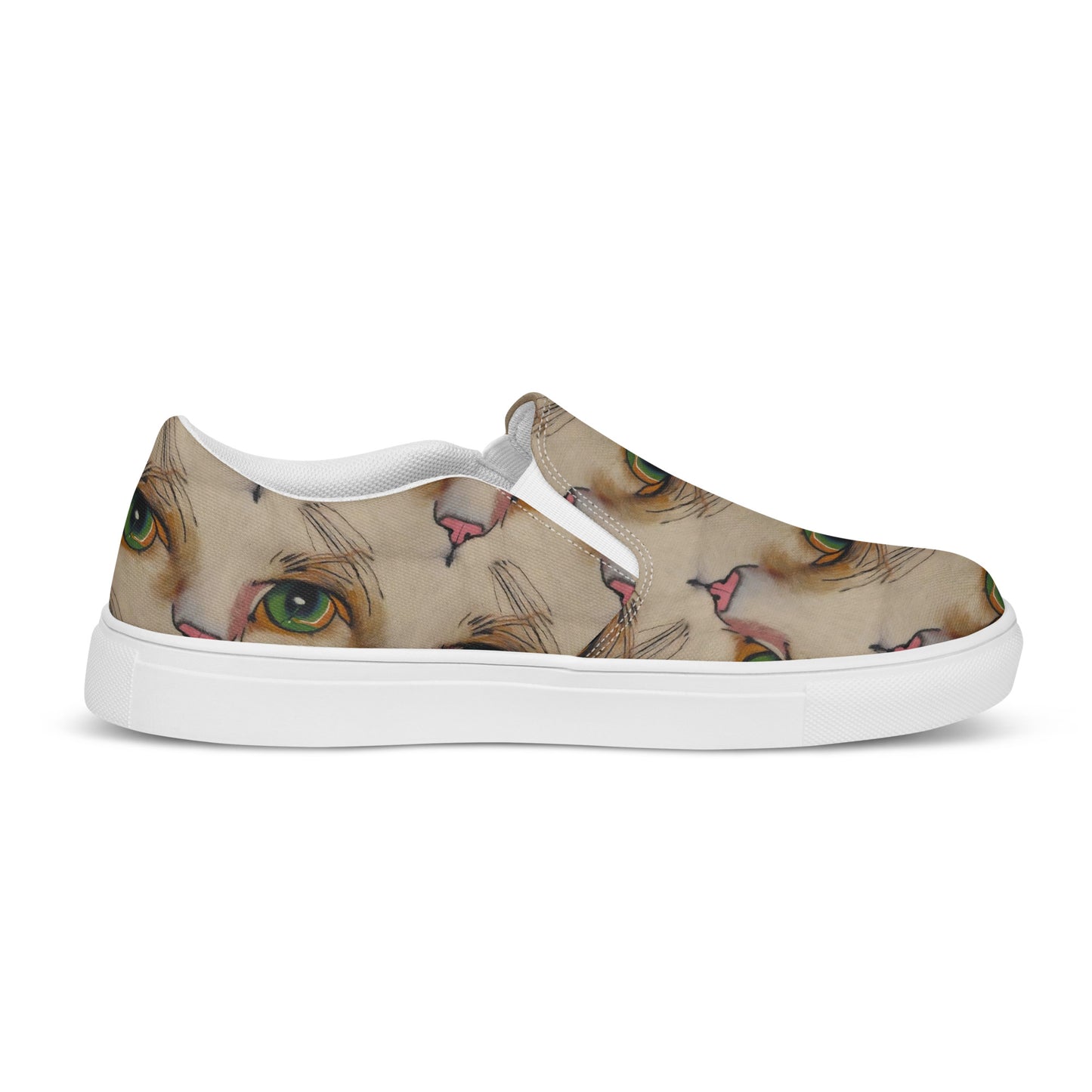 Women's Slip-On Canvas Shoes - Emerald Gaze