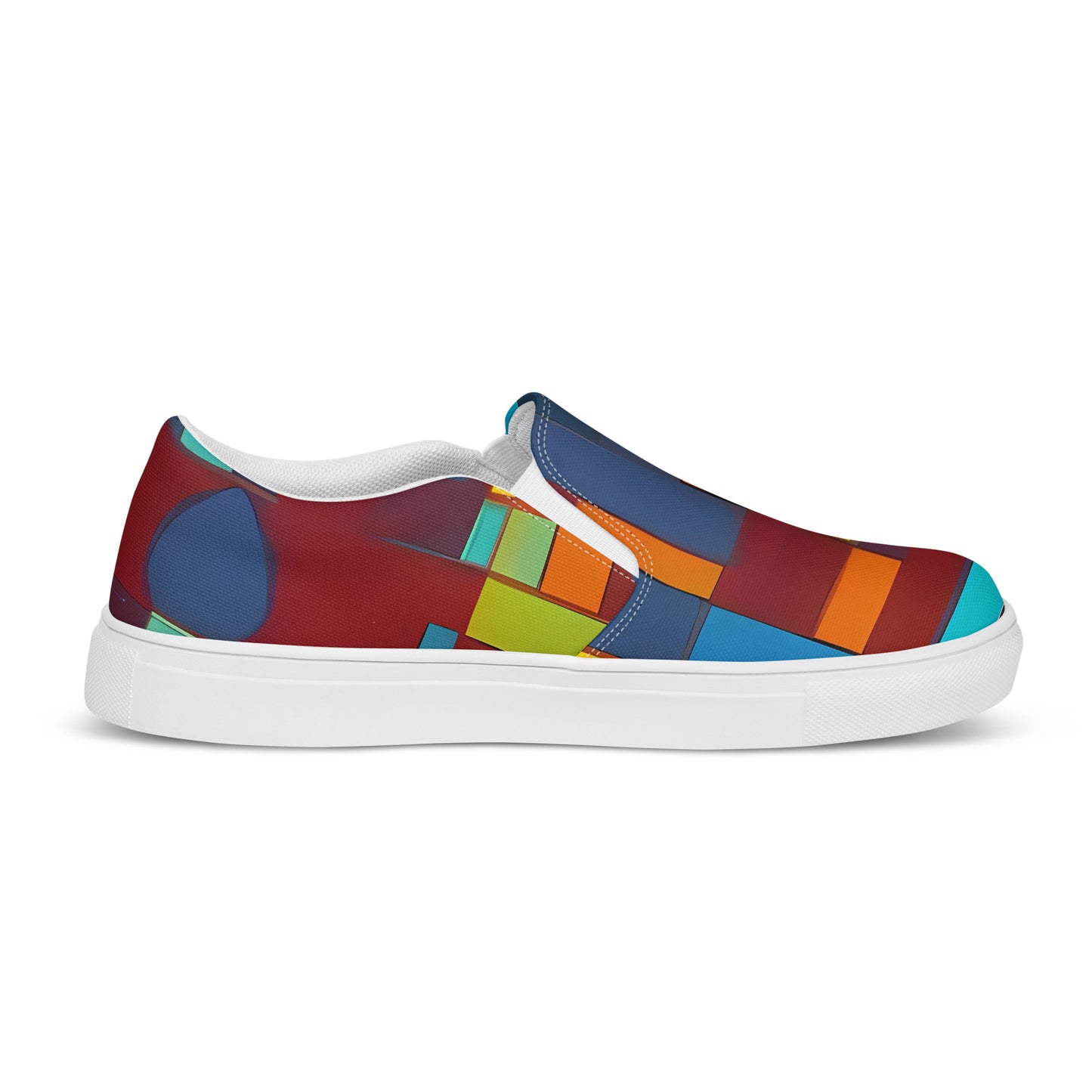 Women's Slip-On Canvas Shoes - Astral Grid