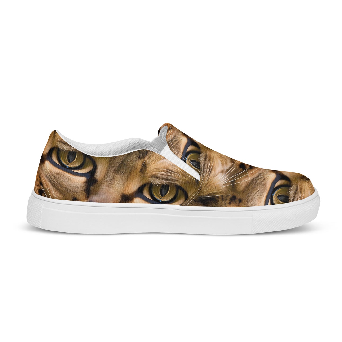 Women's Slip-On Canvas Shoes - Feline Whisper