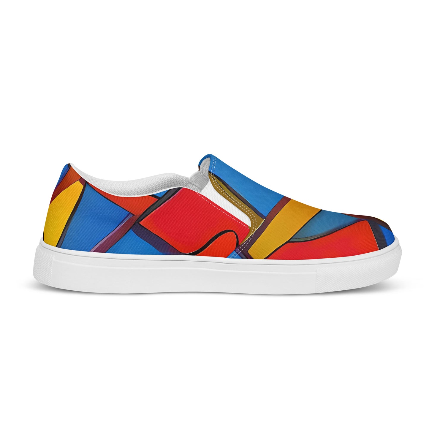 Women's Slip-On Canvas Shoes - Mondrian Maze