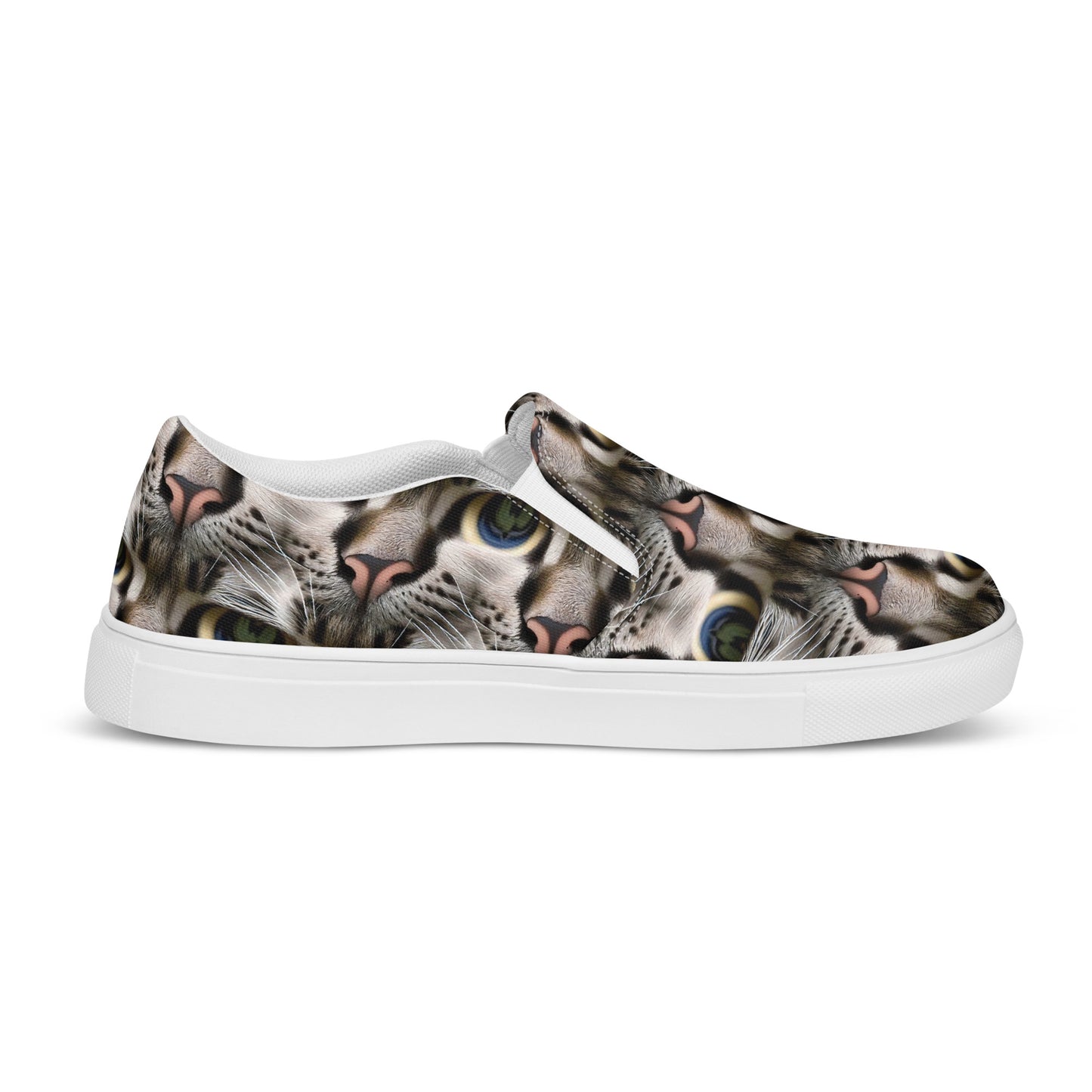 Women's Slip-On Canvas Shoes - Feline Mirage