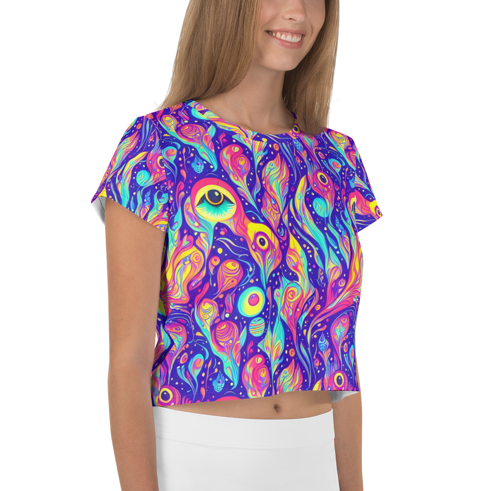 Women's Crop Tee - Mystic Petal Dance